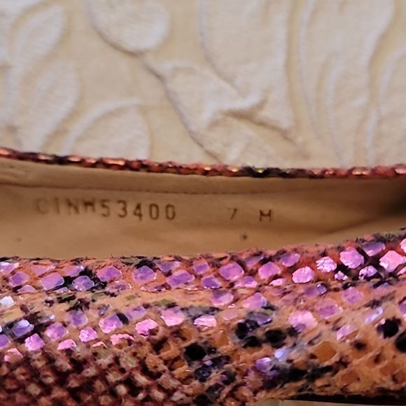 Gorgeous Stuart Weitzman Lynx Melon Iris Snakeskin Ballet Flats - Picture 16 of 16